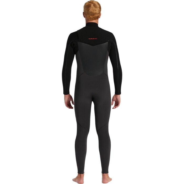 2024 Quiksilver Mens Marathon Sessions 4/3mm Chest Zip Wetsuit EQYW103214 - Black / Jet